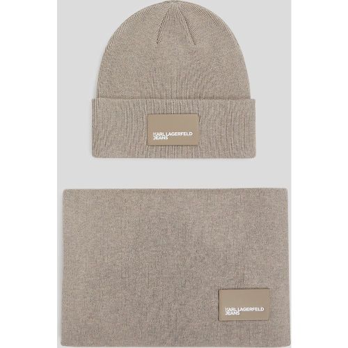 Beanie And Scarf Gift Set, Woman, , Size: One size - Karl Lagerfeld - Modalova