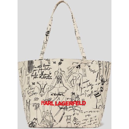 K/archive Sketches Canvas Shopper, Woman, , Size: One size - Karl Lagerfeld - Modalova