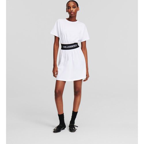 Karl Logo Tape T-shirt Dress, Woman, , Size: XXL - Karl Lagerfeld - Modalova