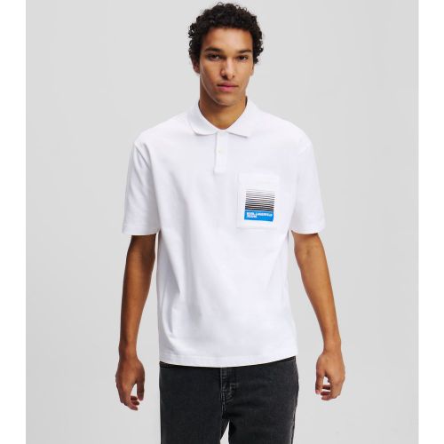 Box Fade Logo Polo Shirt, Man, , Size: L - Karl Lagerfeld - Modalova