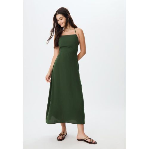 Robe longue fluide dos nu XS - Stradivarius - Modalova