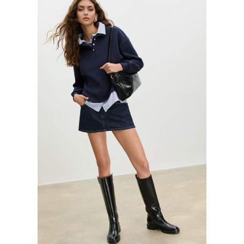 Sweat polo bimatière XS - Stradivarius - Modalova