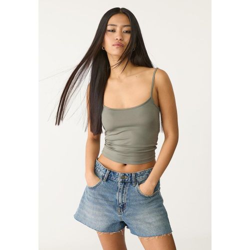 Short en jean taille moyenne DENIM BLEU MOYEN DÉLAVÉ 32 - Stradivarius - Modalova