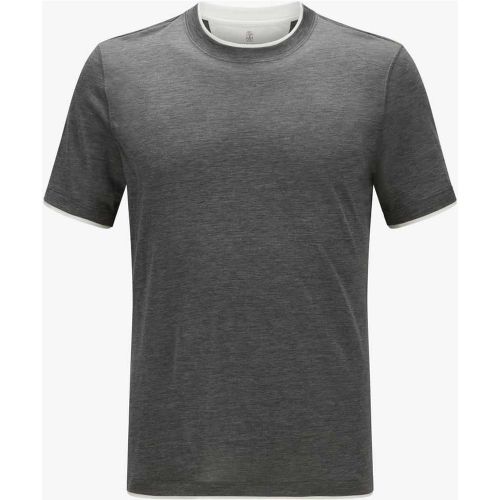 T-Shirt aus Seide - BRUNELLO CUCINELLI - Modalova