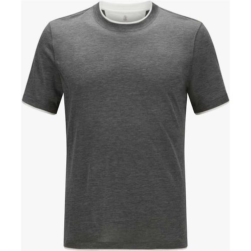 T-Shirt aus Seide | Herren (XL) - BRUNELLO CUCINELLI - Modalova