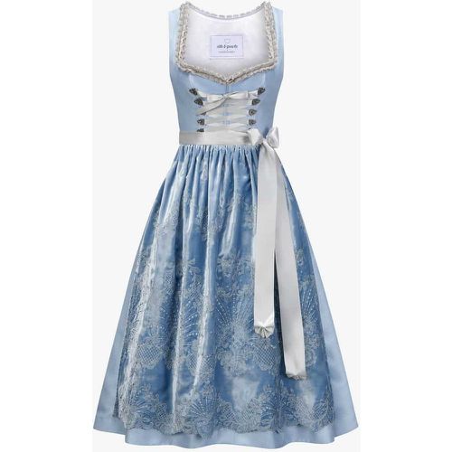 X LODENFREY Midi-Dirndl mit Samtschürze - Silk & Pearls - Modalova