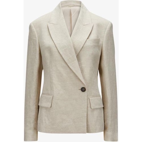 Leinen-Blazer | Damen (40) - BRUNELLO CUCINELLI - Modalova