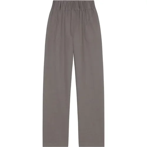 Patti, grey virgin wool trousers , female, Sizes: S, L, XS, XL, M, 2XL - Cortana - Modalova