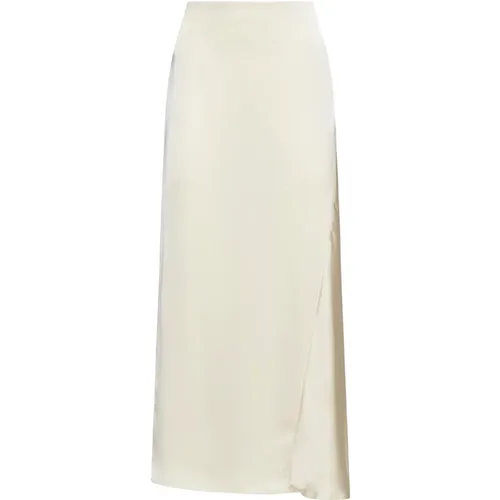 Ecru Satin Midi Rock - Max Mara Weekend - Modalova