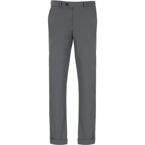 Grey Trousers with Belt Loops , male, Sizes: S, XL, 2XL, L - RRD - Modalova