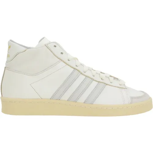 High-Top Sneakers in Elfenbein und Grauem Wildleder - Adidas - Modalova