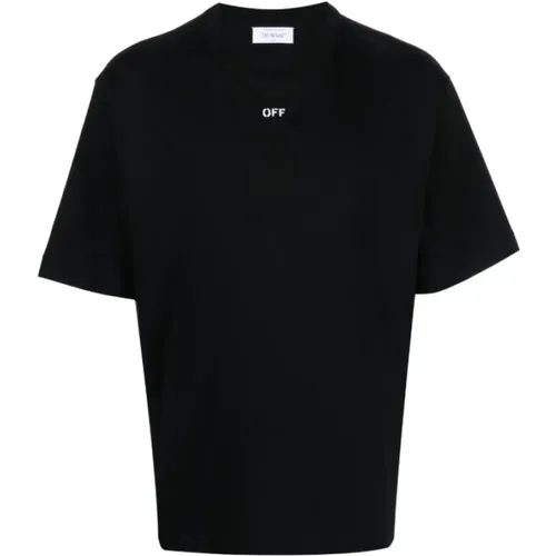 T-Shirts, male, , Size: M Off Stamp Skate S/S Tee - Off White - Modalova