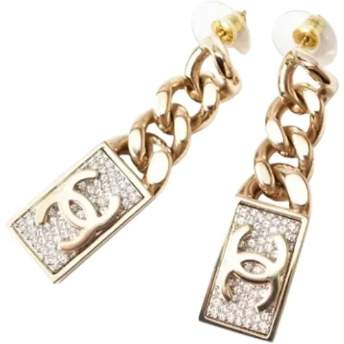 Pre-owned Jewellery, female, , Size: ONE SIZE Pre-owned Metal earrings - Chanel Vintage - Modalova