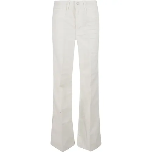 Wide Trousers, female, , Size: W26 Wide Flare Moleskin Denim Pants - Tom Ford - Modalova