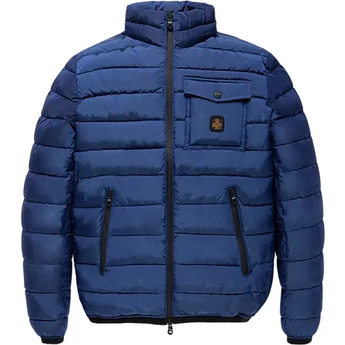 Elektrisch Blaue Lederjacke , Herren, Größe: 3XL - RefrigiWear - Modalova