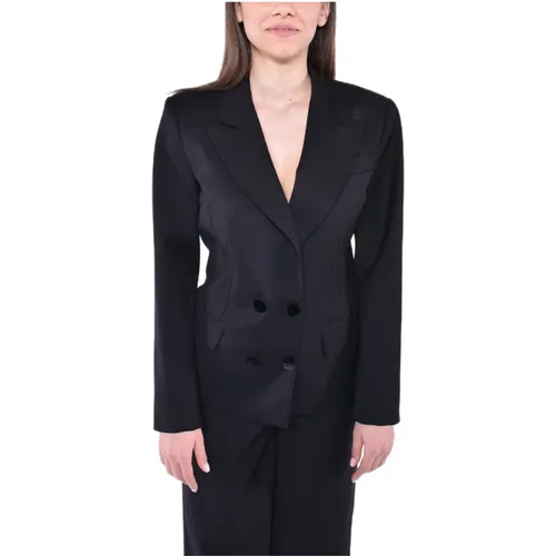 Double-Breasted Velvet Button Jacket , female, Sizes: XS - MVP wardrobe - Modalova