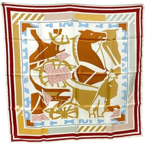 Pre-owned Scarves, female, , Size: ONE SIZE Pre-owned Silk scarves - Hermès Vintage - Modalova