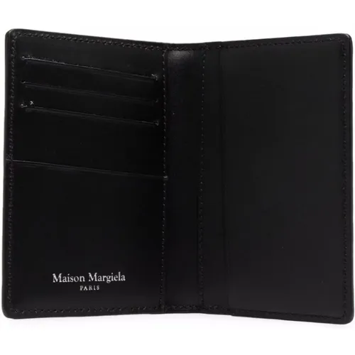 Schwarzes Leder Kartenetui , Herren, Größe: ONE Size - Maison Margiela - Modalova