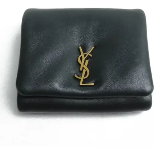 Pre-owned Wallets, female, , Size: ONE SIZE Pre-owned Leather wallets - Yves Saint Laurent Vintage - Modalova