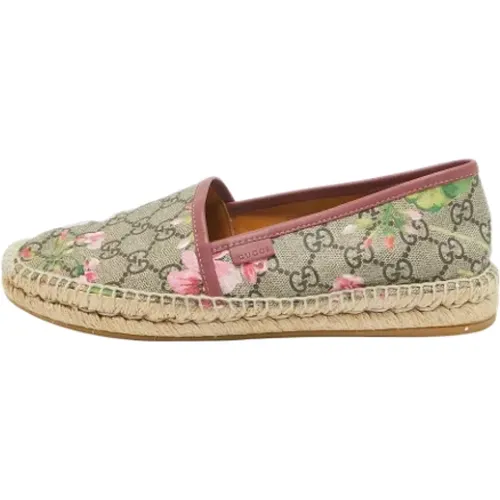 Pre-owned Flats, female, , Size: 8 US Pre-owned Canvas espadrilles - Gucci Vintage - Modalova