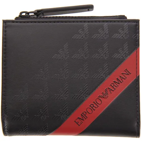 Mens Wallet with Credit Card Holder and Coin Pocket , male, Sizes: ONE SIZE - Emporio Armani - Modalova