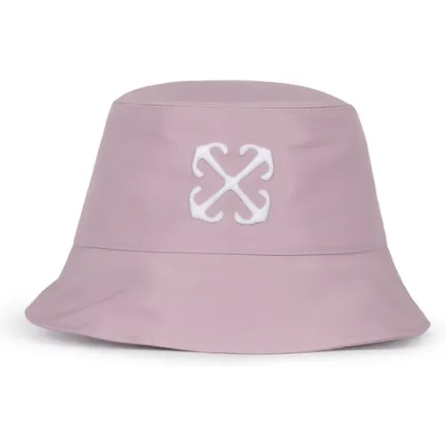 Lilac White Arrow Bucket Hat , female, Sizes: S - Off White - Modalova