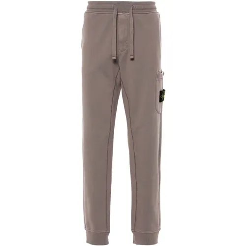 Sweatpants, male, , Size: XL Dove Grey Felpa Sweatpants - Stone Island - Modalova