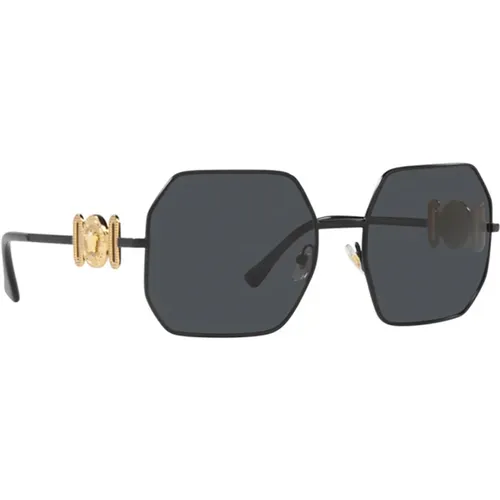Schwarze Fassung Sonnenbrille Ve2248 Modell , Damen, Größe: 58 MM - Versace - Modalova