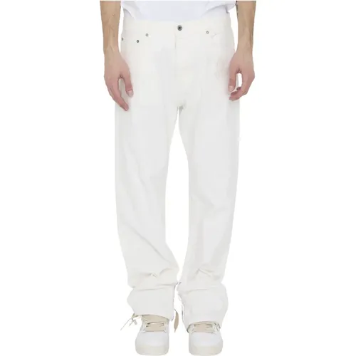 Off , Men's Clothing Jeans Ss24 , male, Sizes: W33, W32 - Off White - Modalova