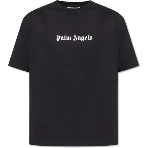 T-Shirts, male, , Size: S T-shirt with logo - Palm Angels - Modalova