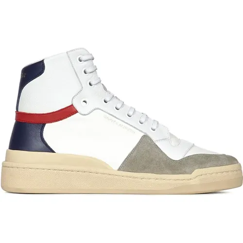 Sneakers White , male, Sizes: 7 1/2 UK, 7 UK - Saint Laurent - Modalova