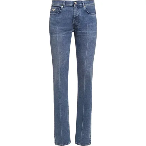 Jeans mit Medusa-Detail und fünf Taschen , Herren, Größe: W32 - Versace - Modalova