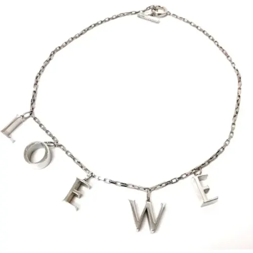 Pre-owned Jewellery, female, , Size: ONE SIZE Pre-owned Silver necklaces - Loewe Pre-owned - Modalova