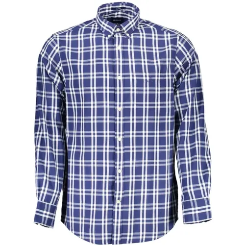 Casual Shirts, male, , Size: S Cotton Men Shirt Long Sleeve - Gant - Modalova