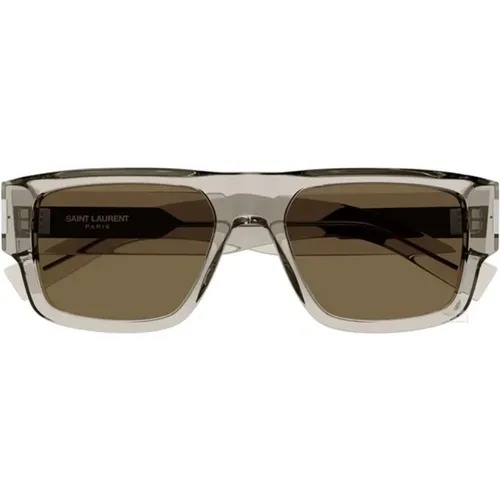 Moderne Rechteckige Sonnenbrille New Wave , Herren, Größe: 55 MM - Saint Laurent - Modalova