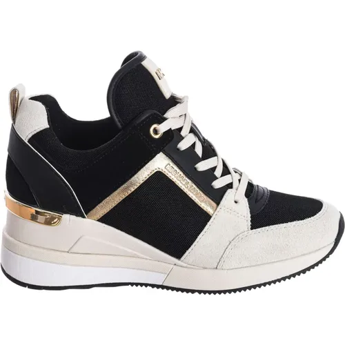 Tricolor Leather Sneaker with Suede Details , female, Sizes: 8 1/2 UK, 5 1/2 UK, 7 UK - Michael Kors - Modalova