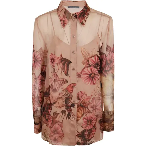 Shirts, female, , Size: XL Women's Clothing Shirts Pink & Purple Ss24 - alberta ferretti - Modalova