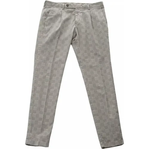 Chinos, male, , Size: 2XL Checked Pattern Pants - Berwich - Modalova