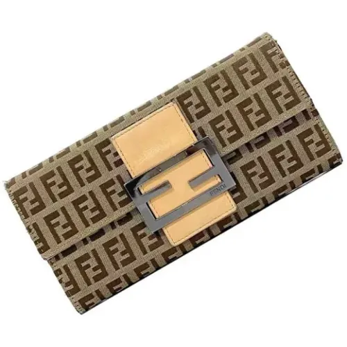 Pre-owned Wallets, female, , Size: ONE SIZE Pre-owned Canvas wallets - Fendi Vintage - Modalova