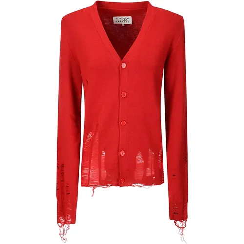 Stylischer Cardigan für einen Trendy Look , Damen, Größe: M - MM6 Maison Margiela - Modalova