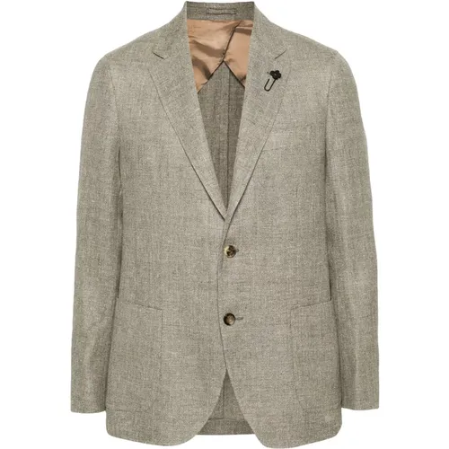 Linen/wool jacket , male, Sizes: 3XL, XL, L - Lardini - Modalova