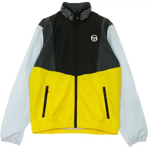 Light Jackets, male, , Size: S Track Jacket in Sulphur/Black - Sergio Tacchini - Modalova