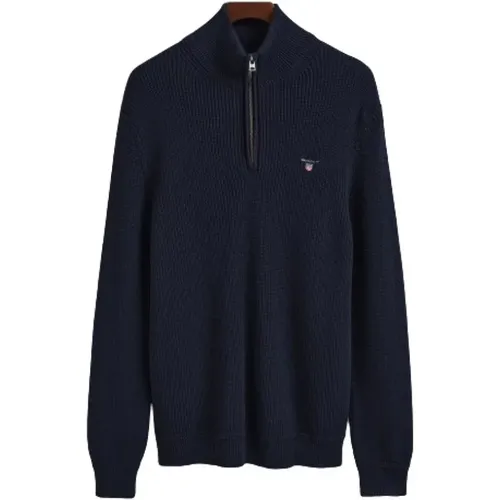 D2. Cotton Wool RIB Half ZIP Eving , male, Sizes: XL - Gant - Modalova