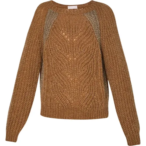 Brauner Trendiger Pullover , Damen, Größe: XS - Liu Jo - Modalova