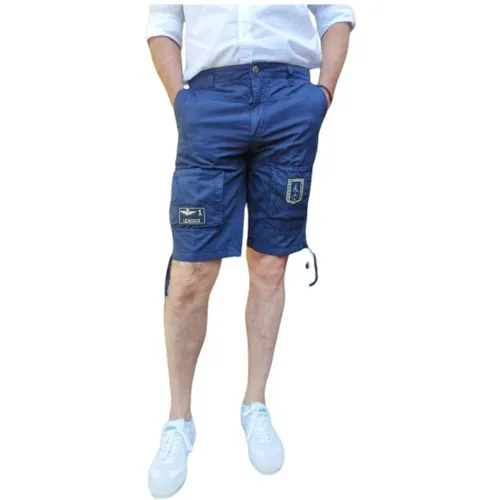 Cotton Bermuda Shorts with Military Pockets , male, Sizes: XL, L, S, M, 2XL, 3XL, 4XL - aeronautica militare - Modalova