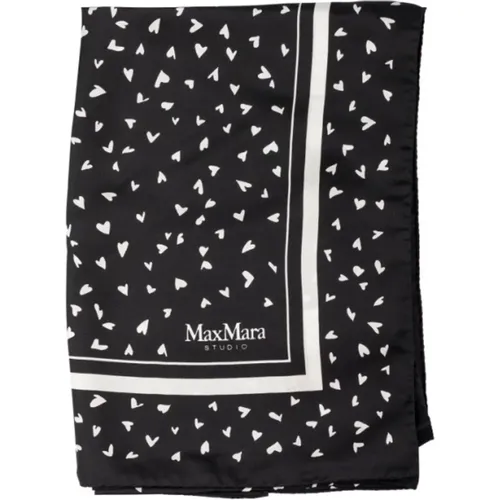 Silk Scarf Elegant Design , female, Sizes: ONE SIZE - Max Mara - Modalova