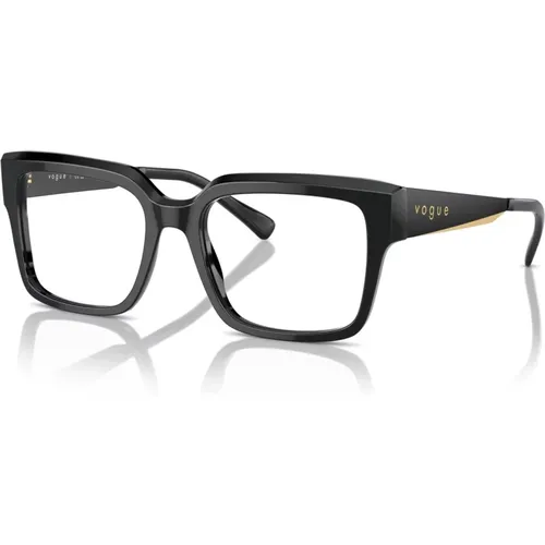 Schwarze Brillenfassungen , unisex, Größe: 53 MM - Vogue - Modalova