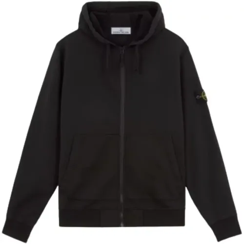 Kapuzen-Sweatshirt aus Baumwolle mit Reißverschluss , Herren, Größe: L - Stone Island - Modalova