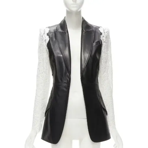 Pre-owned Leather outerwear , female, Sizes: 2XS - Alexander McQueen Pre-owned - Modalova