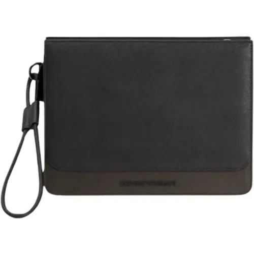 Clutches, male, , Size: ONE SIZE Basic Clutch Bag - Emporio Armani - Modalova